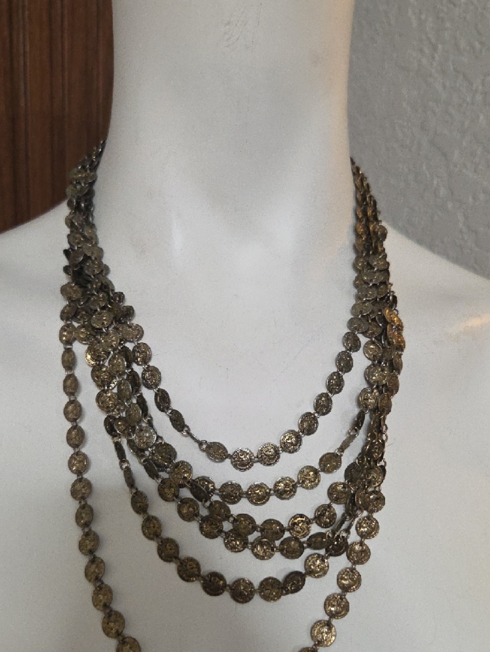 Layered Gold-Tone Disc Necklace - Women Jewelry - Picture 2 of 3